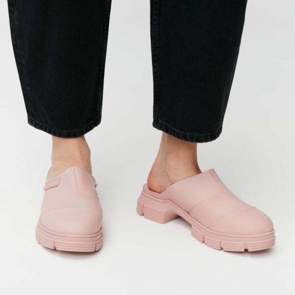 GANNI Pink City Slippers